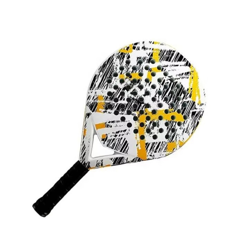 Carbon Fiber Padel Racket with EVA Memory Elastic Foam Core Badminton Shuttlecock Game Usage Beach Paddle Tennis Racket