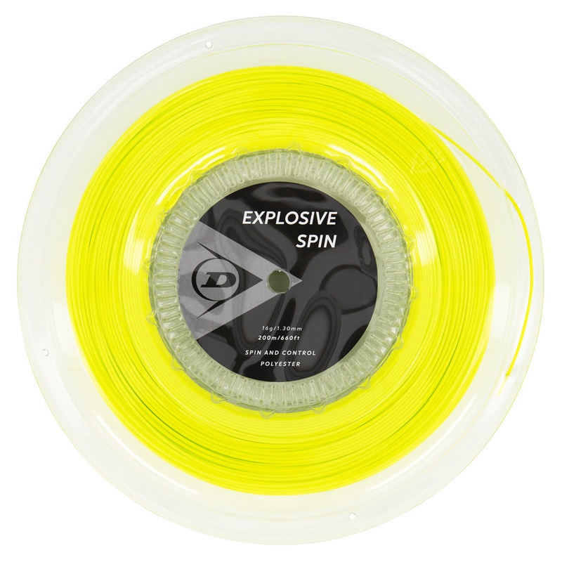 Dunlop Explosive Spin 16/1.30 Tennis String Reel (Yellow)