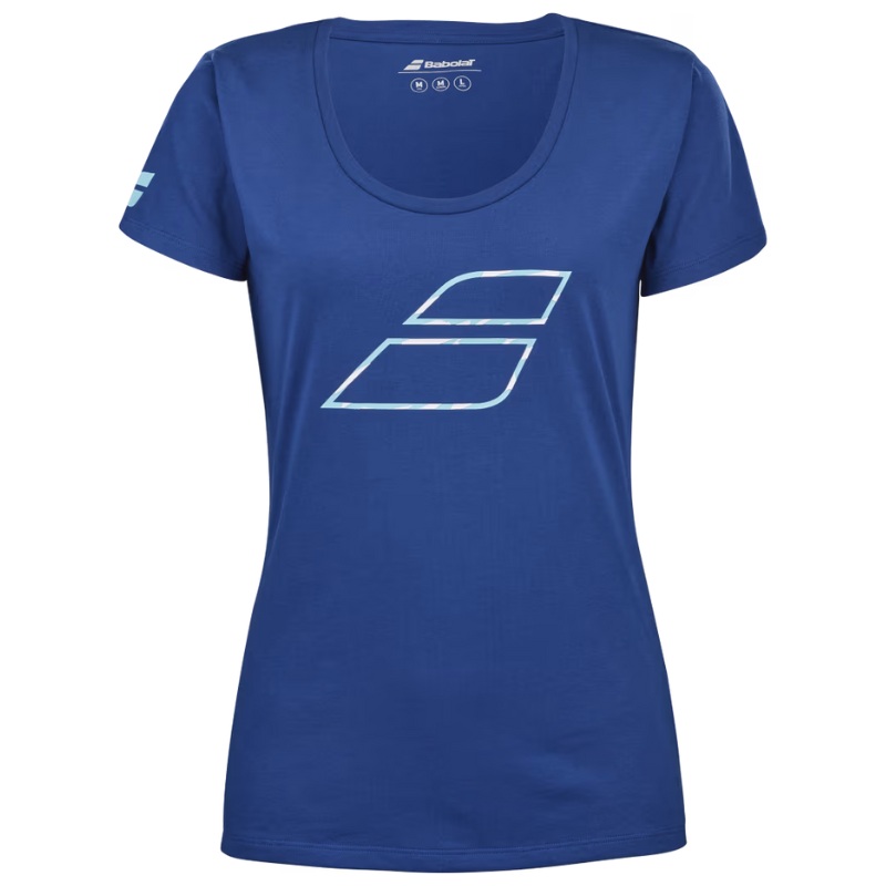 T-shirt Babolat Exercice Flag Femme Bleu 2024