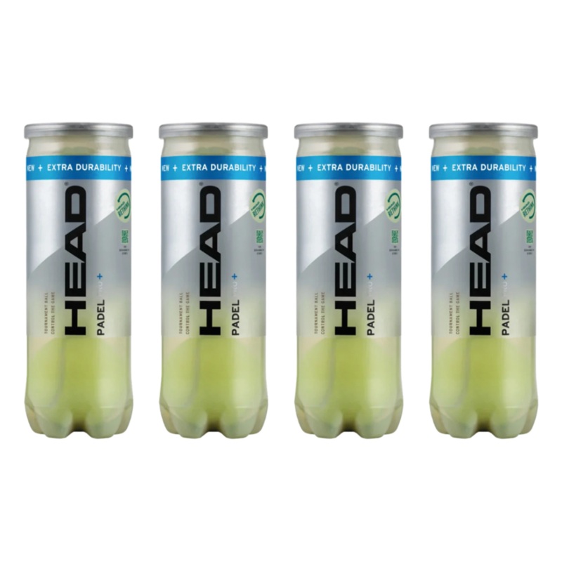 Head Padel Balls Pro Padel+ | 4x Can Bundle