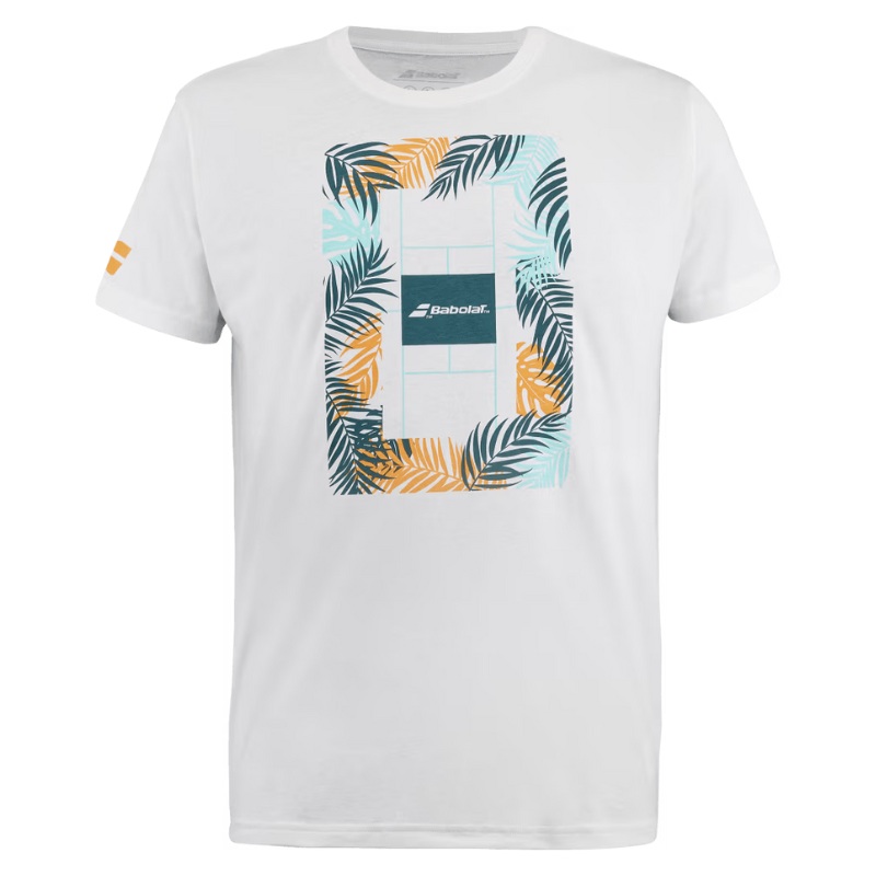 T-shirt Babolat Exercise Message Tee Blanc
