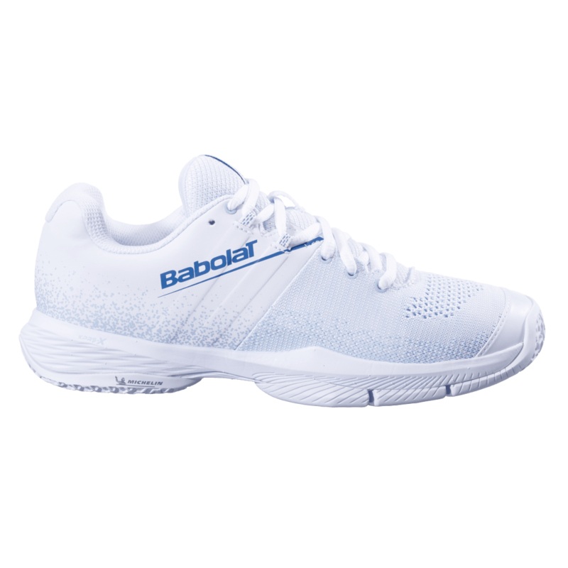 BABOLAT SENSA WOMEN Blanco/Azul SS25 (Zapatillas)