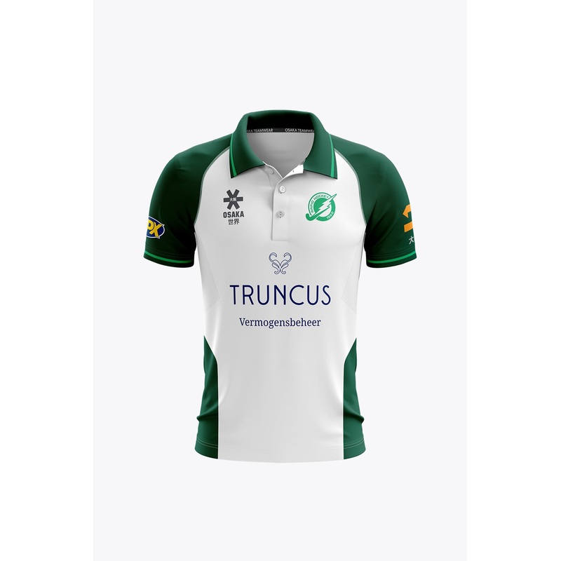 Temse Men Polo Jersey | White-Dark Green