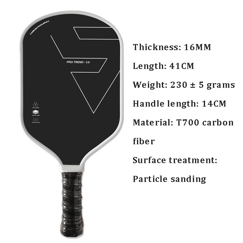 Usapa Approved OEM Personalized Custom Design 14 16 20 mm Beach Tennis Racket Padel