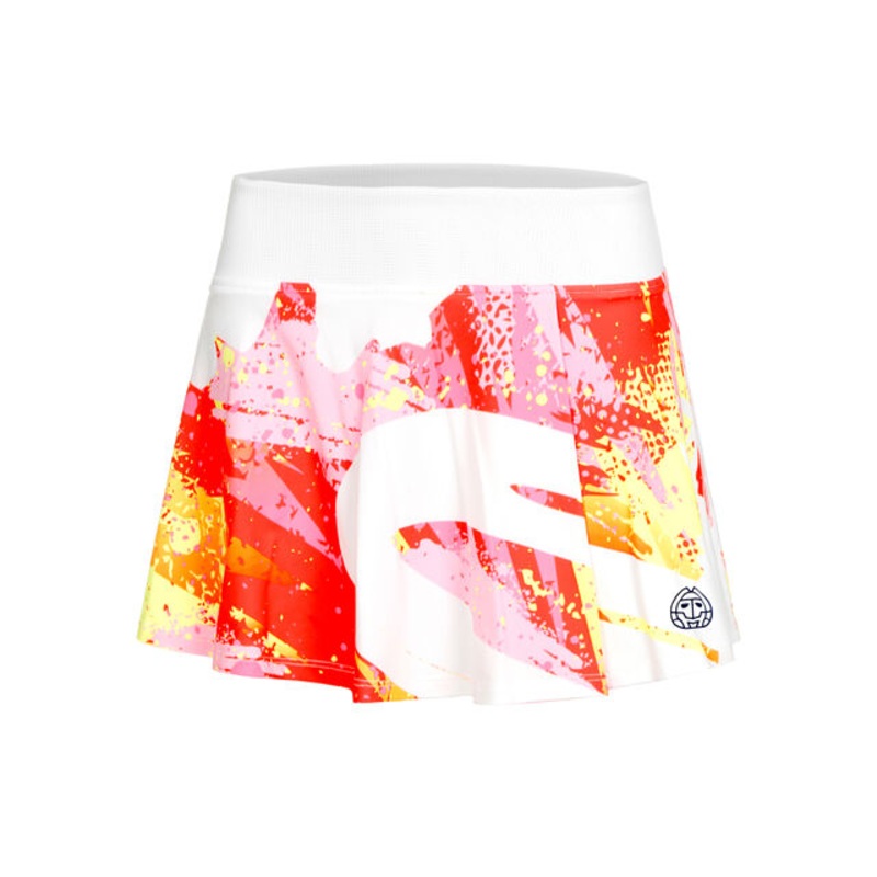Wild Arts Printed Wavy Skirt Women - White, Multicoloured