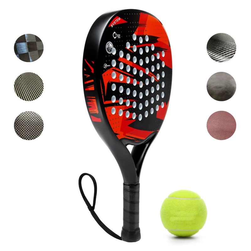 Anxspin 3K 12K 18K Carbon Fiber Paddle Racket Carbon Padel Tennis Racquet Beach Tennis Paddle Racket