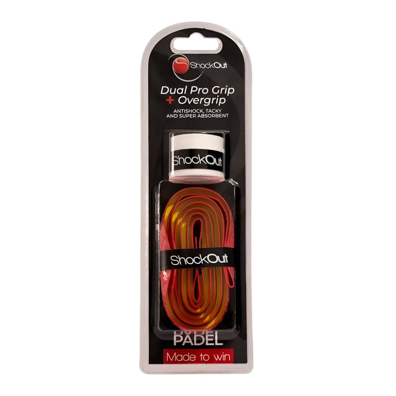 ShockOut Dual Pro Padel Racket Grip Set - Red