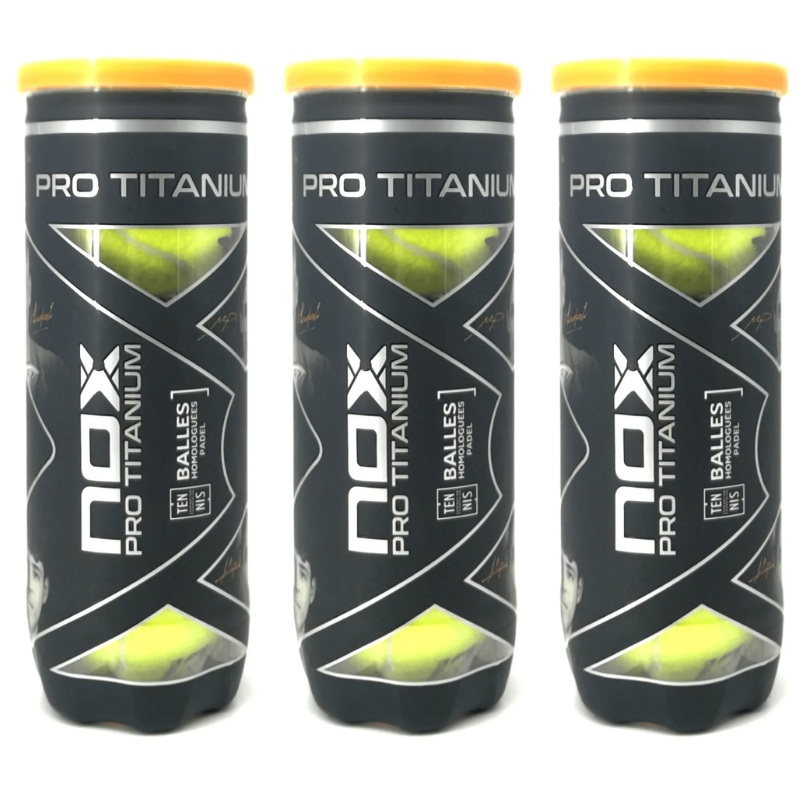 Tripack de 3 balles de padel Nox Titanium Pro