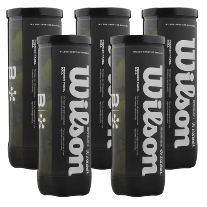 5 cans of Wilson Premier Padel balls