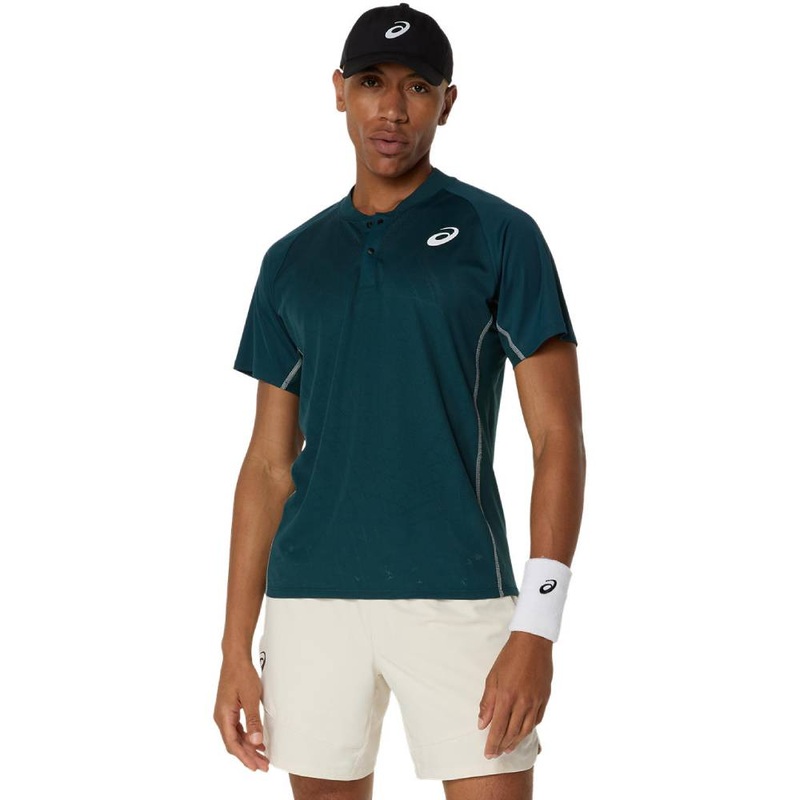 Asics Men's Match Actibreeze Polo Top (Saxon Green)