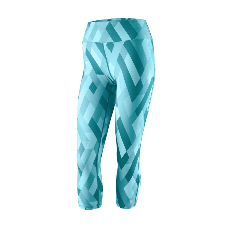 Wilson Women's Printed Tights Capri Pants (Bluebird)