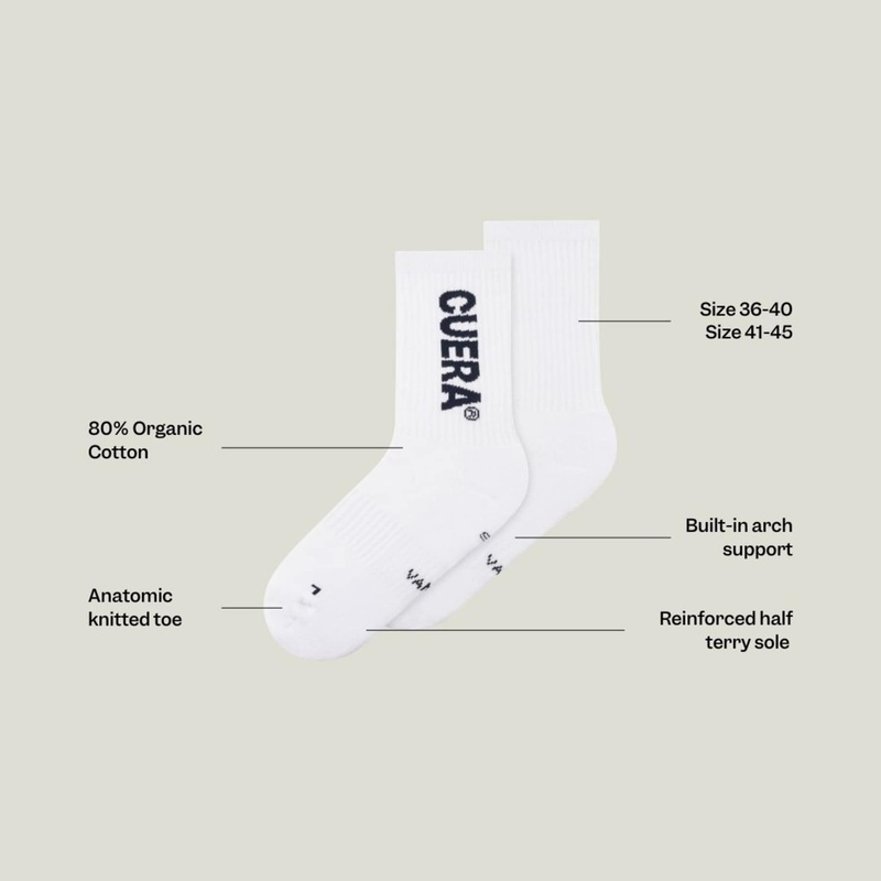 Cuera - 2-pack Padel Socks|36-40|41-45|Navy|Walnut
