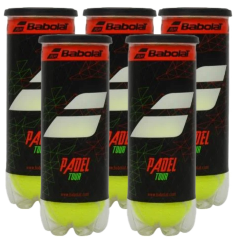 5 cans of Babolat Padel Tour Padel Balls