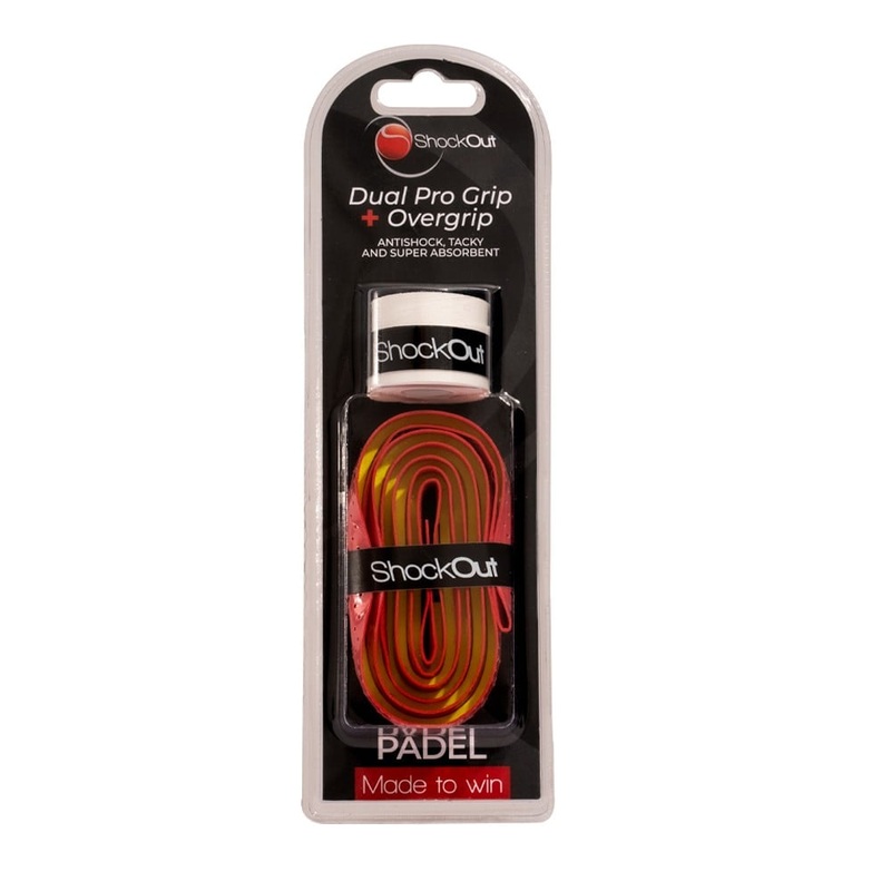 Dual Grip y Overgrip SHOCKOUT Rojo
