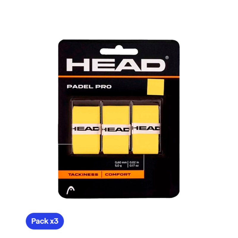 Overgrips HEAD Padel Pro Amarillo (Pack x3)
