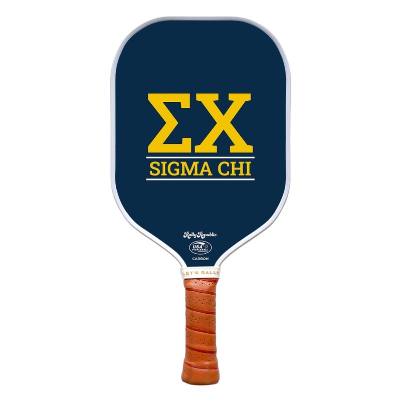 Rally Republic PIckleball Paddle - Sigma Chi Letters Navy Greek Letter
