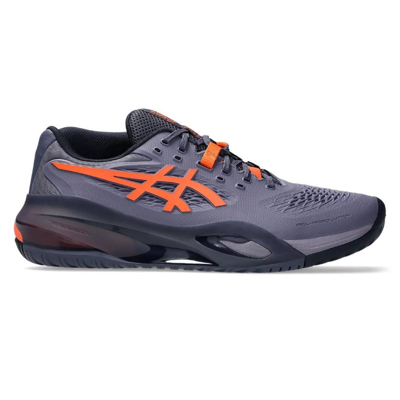 Asics Gel Resolution X Men's Tennis Shoe (Greyish Purple/Nova Orange)