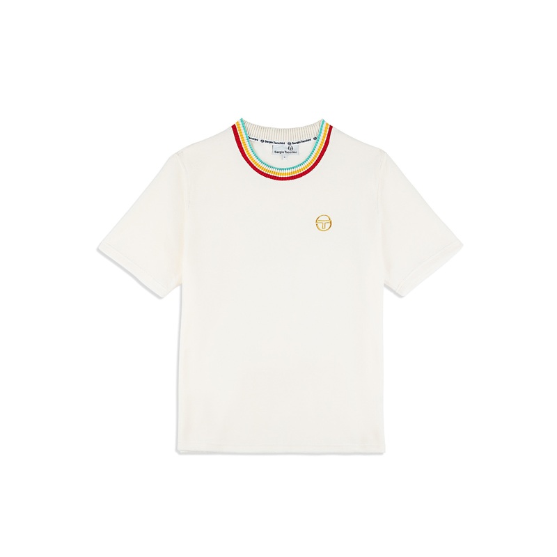 Sergio Tacchini Slice T -Shirt - Gardenia/ Gold