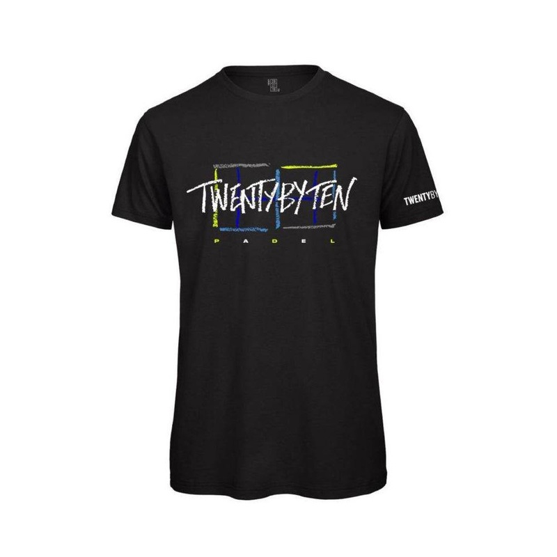 T-shirt TBT - Padel Wear Twenty by Ten Chalk en Coton Organique noir