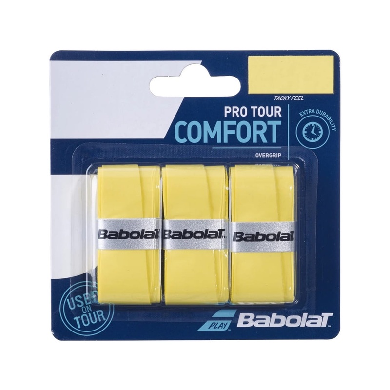 Babolat Pro Tour Comfort Overgrip  (3 x Pack) Yellow