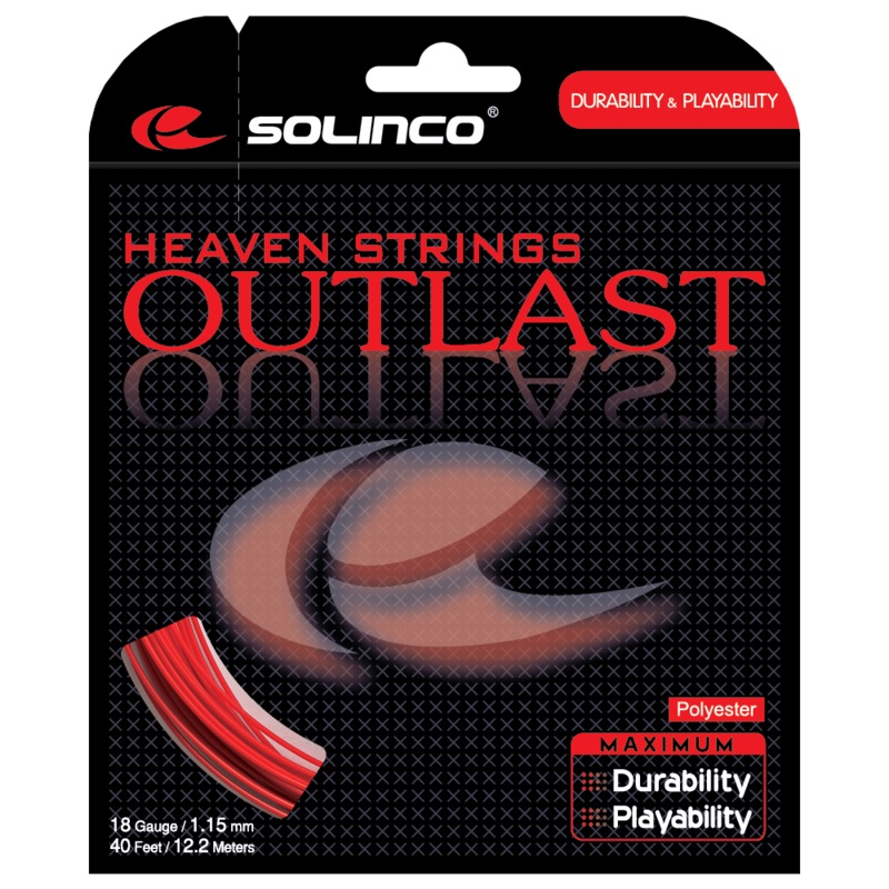 Solinco Outlast 16L/1.25 Tennis String (Red)