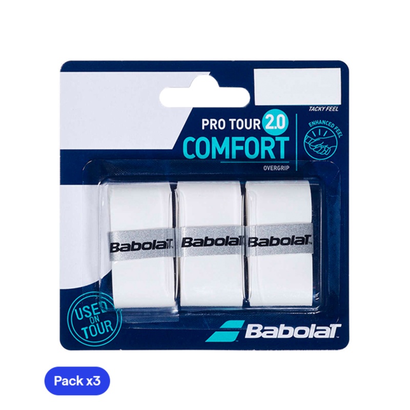 Overgrips Babolat Pro Tour 2.0 Blanco (Pack x3)
