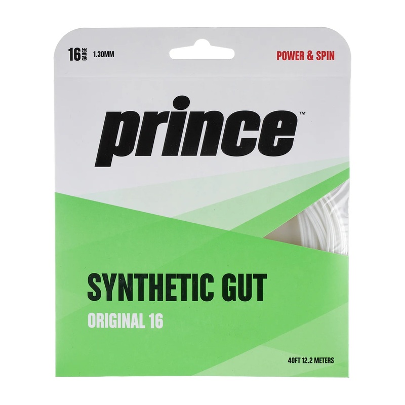 Prince Synthetic Gut 16/1.30 Original Tennis String (White)