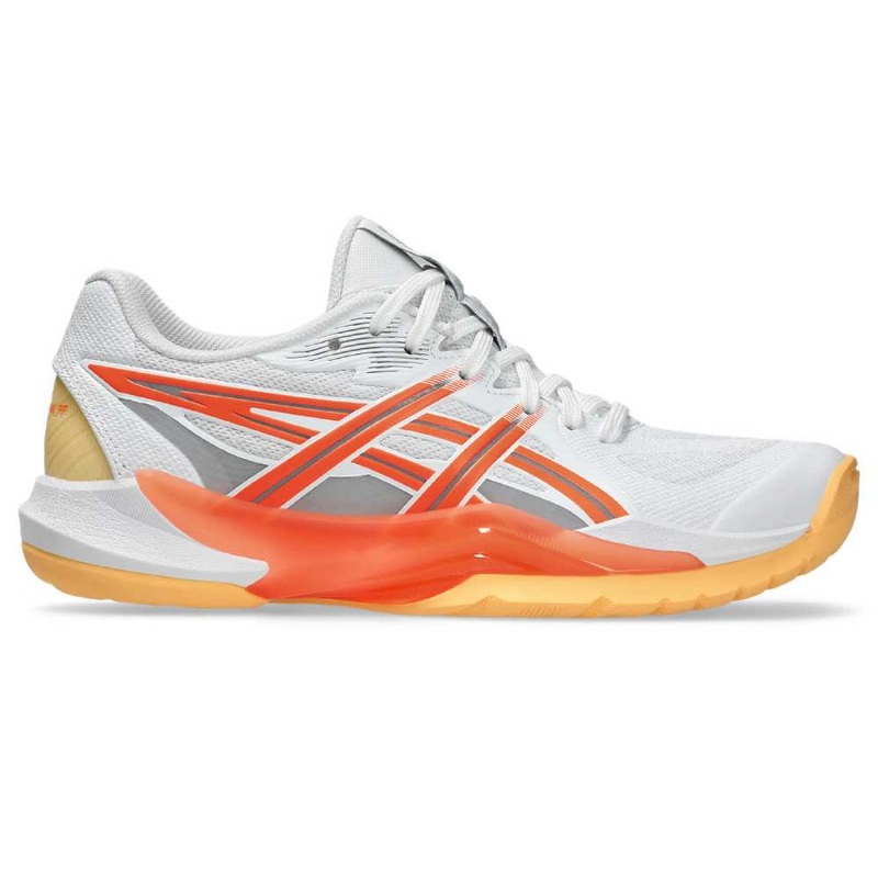 Asics Powerbreak FF Women's Indoor Court Shoe (White/Vivid Coral)