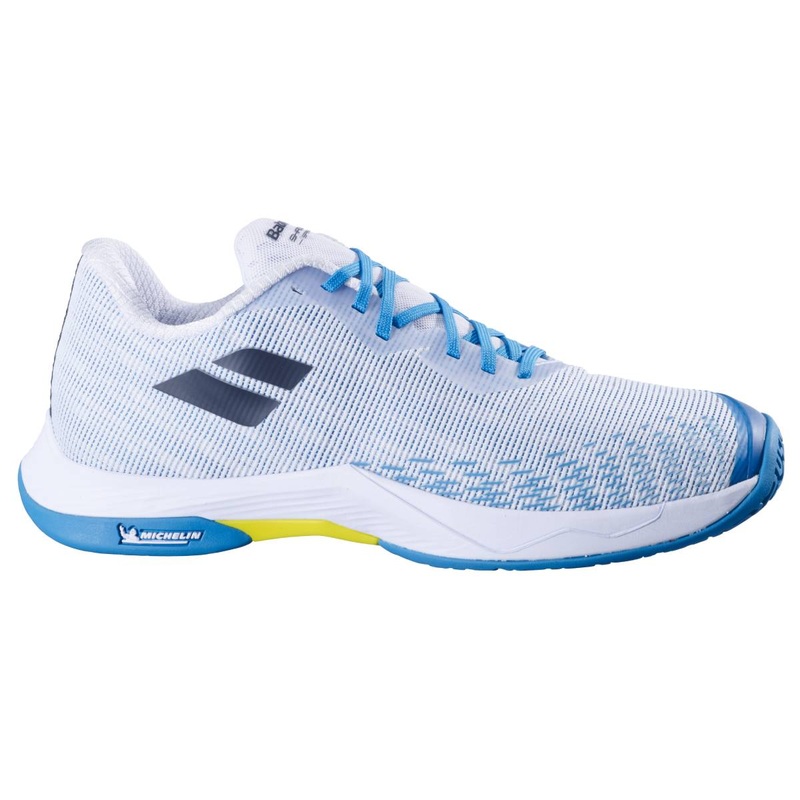Babolat Shadow Spirit Men's Indoor Court Shoe (White/Algier Blue)