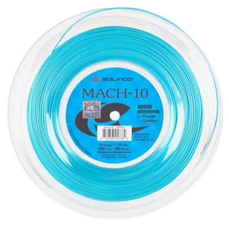 Solinco Mach-10 16/1.30 Tennis String Reel (Blue)