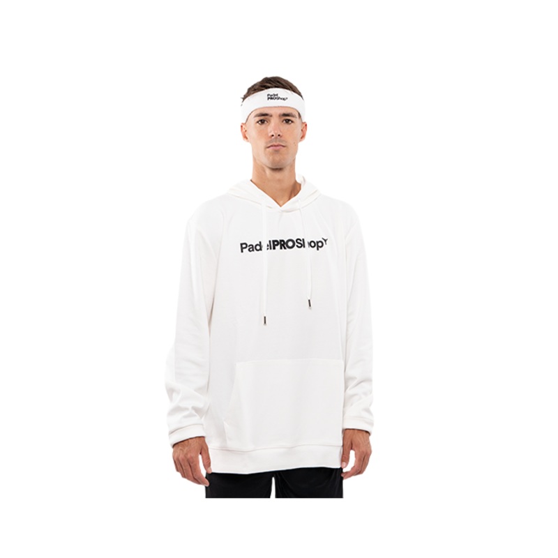 Sudadera Blanca Logo Negro 2025