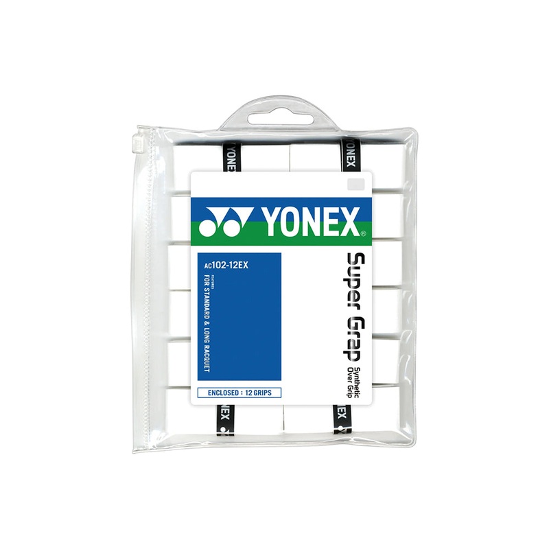 Yonex Super Grap (12 Wraps)|White|Black