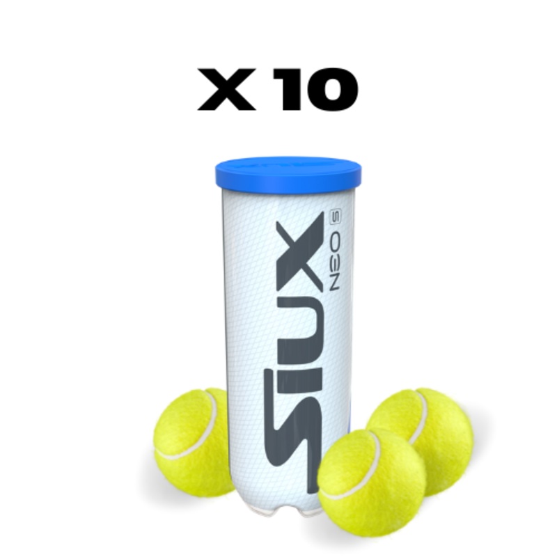 10 cans of SIUX NEO Speed Padel Balls
