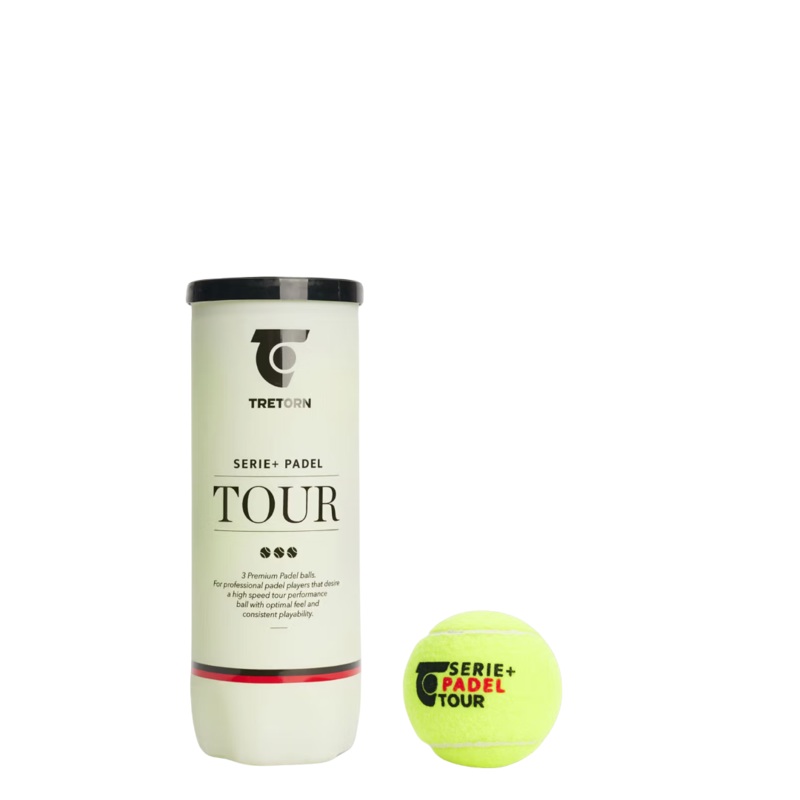 Tretorn Serie+ Tour Padel Balls (Tube of 3)