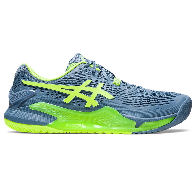 Asics Gel Resolution 9 Men's Tennis Shoe (Blue/Green)