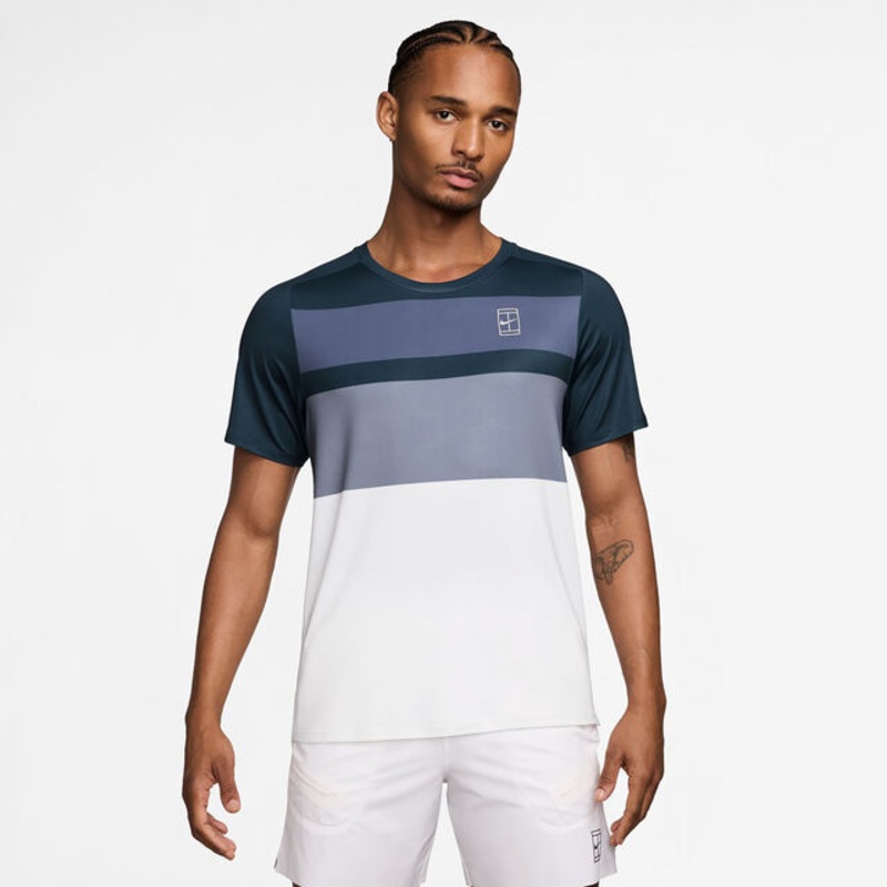 Court Dri-Fit Advantage Print T-Shirt Men - Blue, White