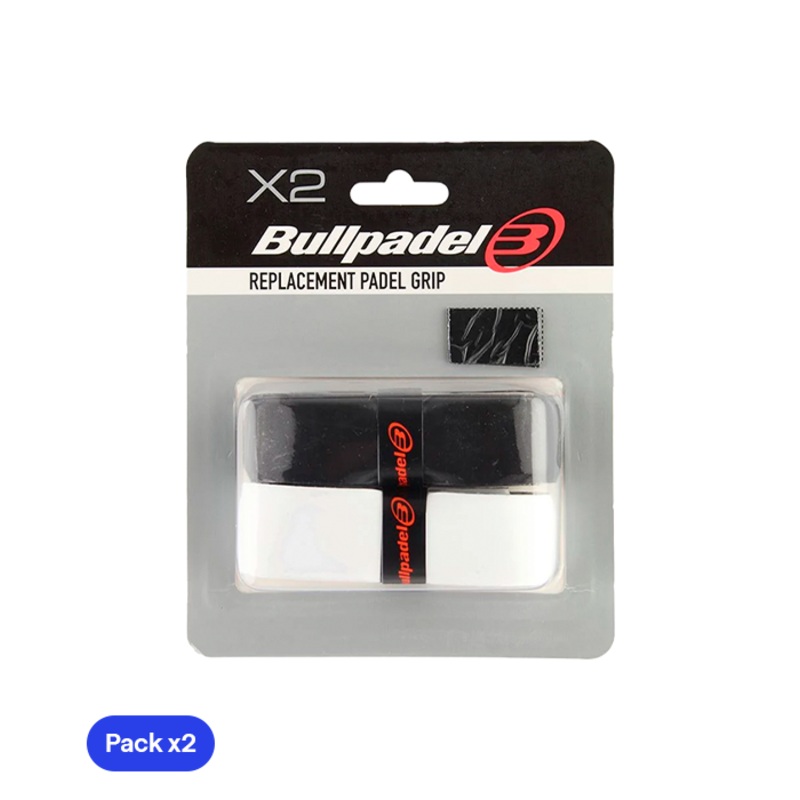 Grips Bullpadel GR-1210 Negro y Blanco (Pack x2)