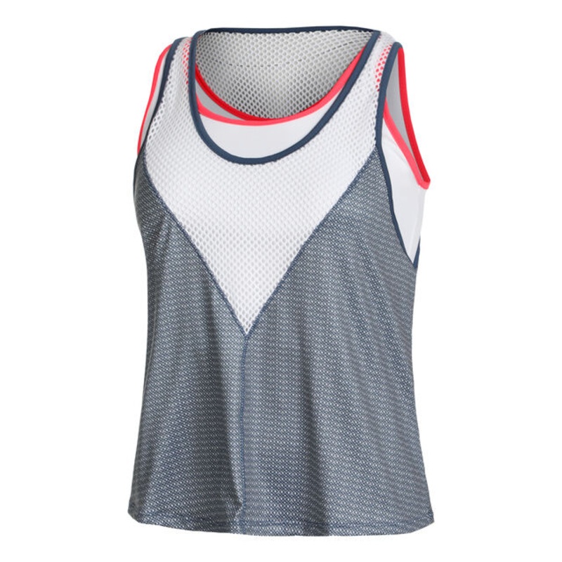 Royal Palm Layer Tank Top Women - Blue, White