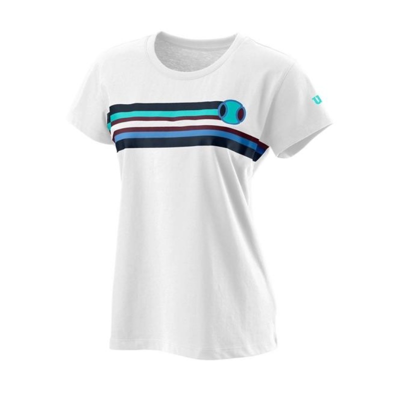 T-shirt Wilson Tracer Tech Tee Blanc Femme