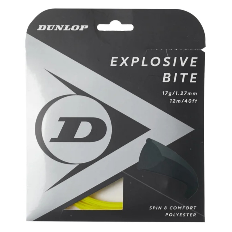 Dunlop Explosive Bite 17/1.27 Tennis String (Yellow)