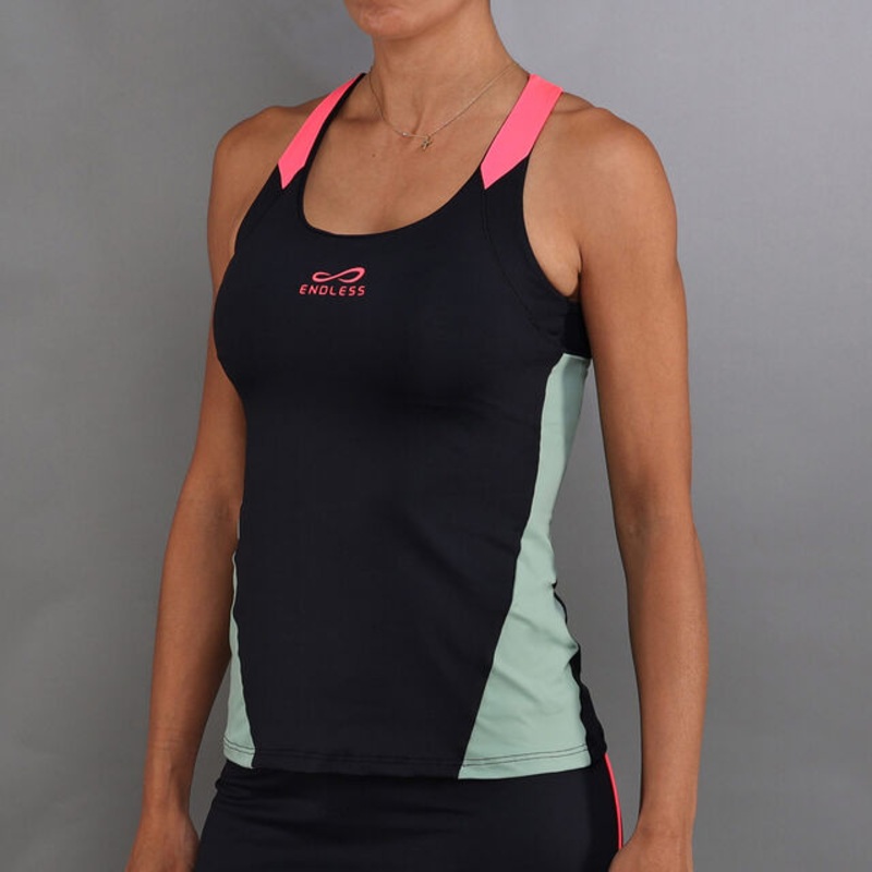 Grace Tank Top Women - Black, Green