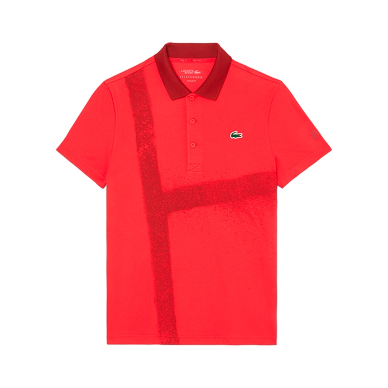 Polo Lacoste Novak Djokovic Rojo/Granate 2025