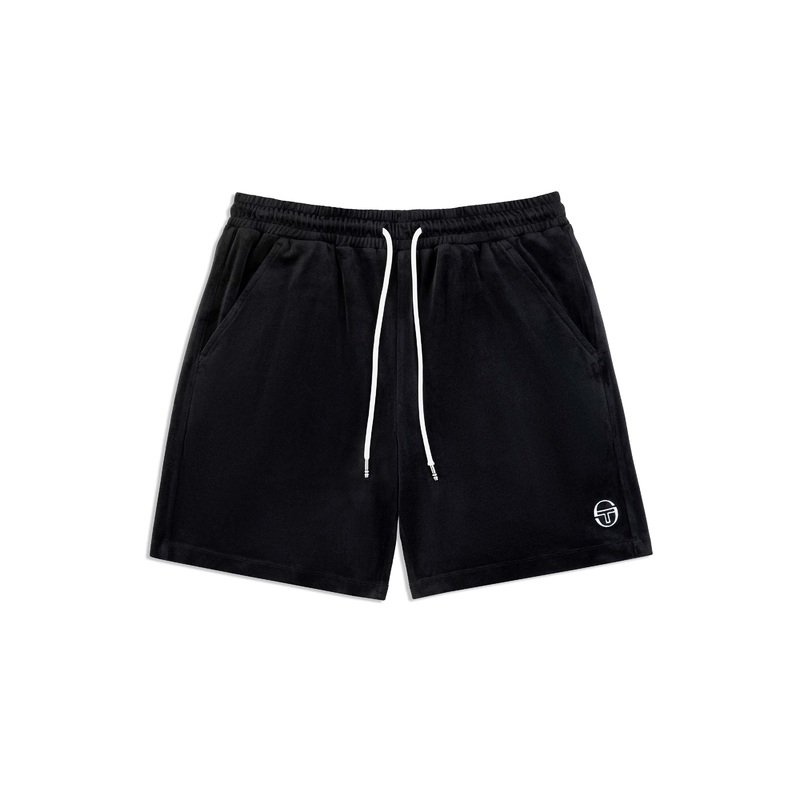 Sergio Tacchini Renzo Velour Shorts - Black Beauty