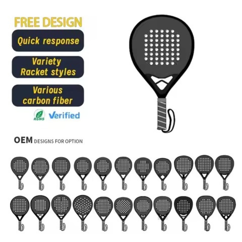 Anxspin Custom Padel Racket Carbon Fiber 18K Paddle Rackets Beach Tennis Palas De Padel Accessories Badminton Shuttlecock Tennis Ball Racket