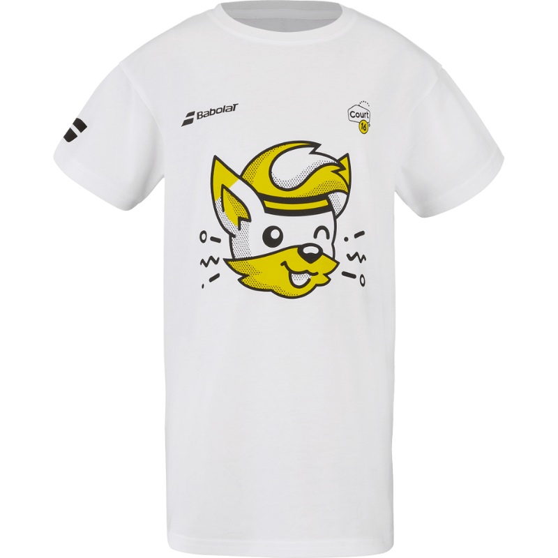 T-shirt Babolat Exercise Cotton Tee C16 Blanc Junior 2025