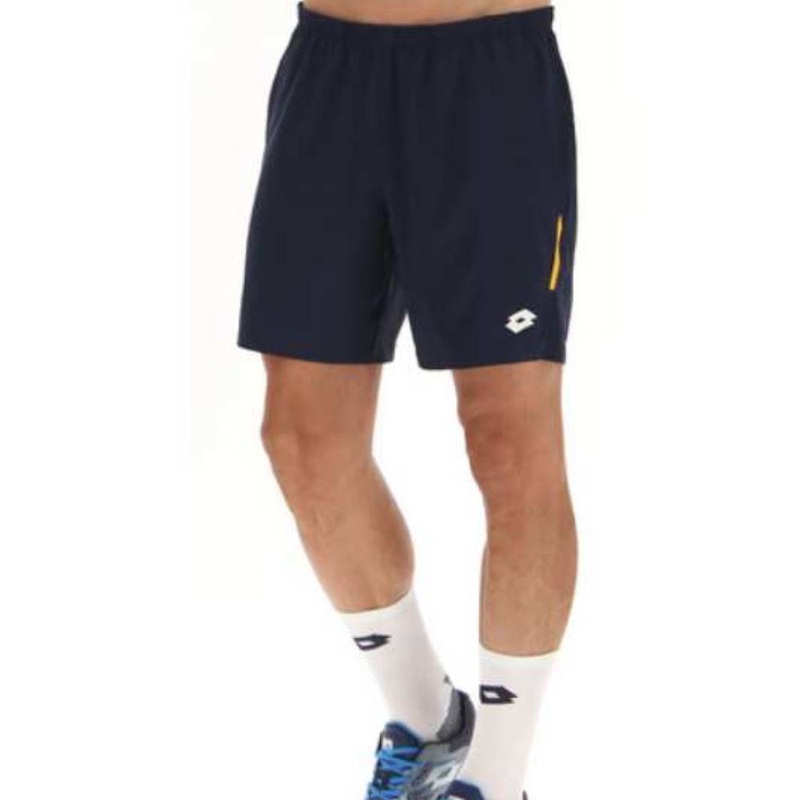 Lotto Men's Top IV 7-Inch Short (Navy Blue/Saffron)