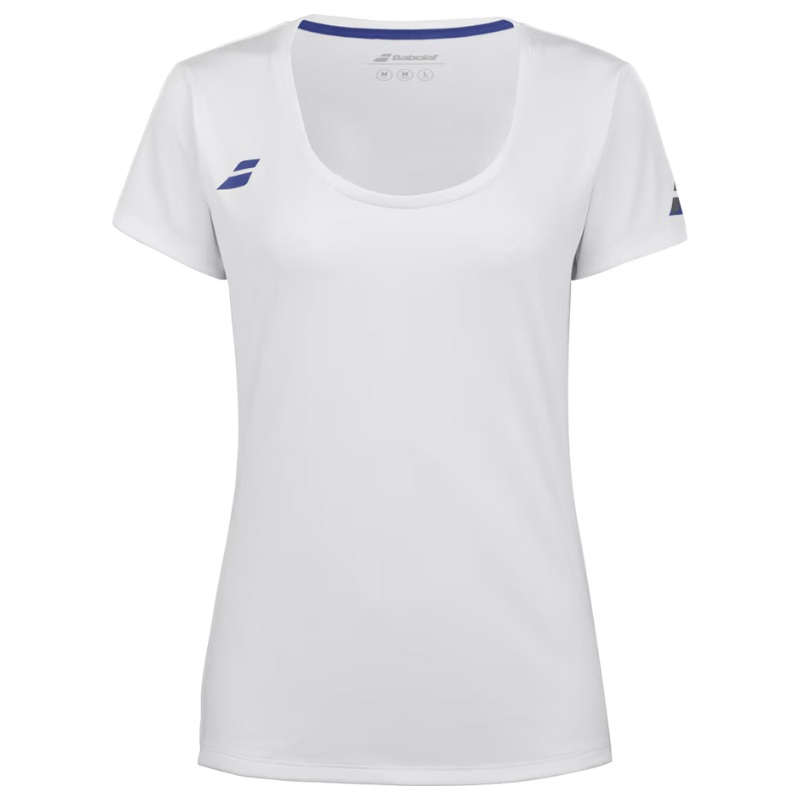 T-shirt Babolat Play Sleeve Top Junior Femme Blanc