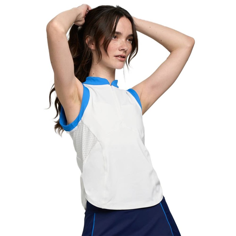 Lija Women's Elite Race Tank Top (White/Cornflower)