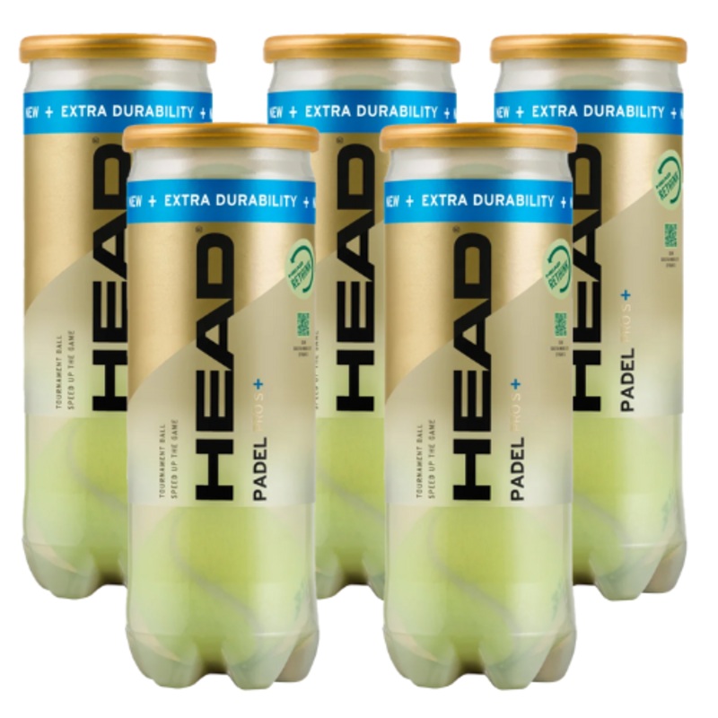 5 cans of Head Pro S+ Balls