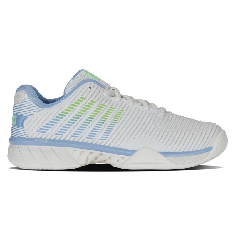 K-Swiss Hypercourt Express 2 Women's Tennis Shoe (Lucent White/Dutch Canal)
